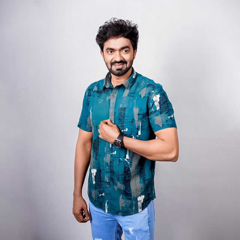 Teal Camouflage Shirt