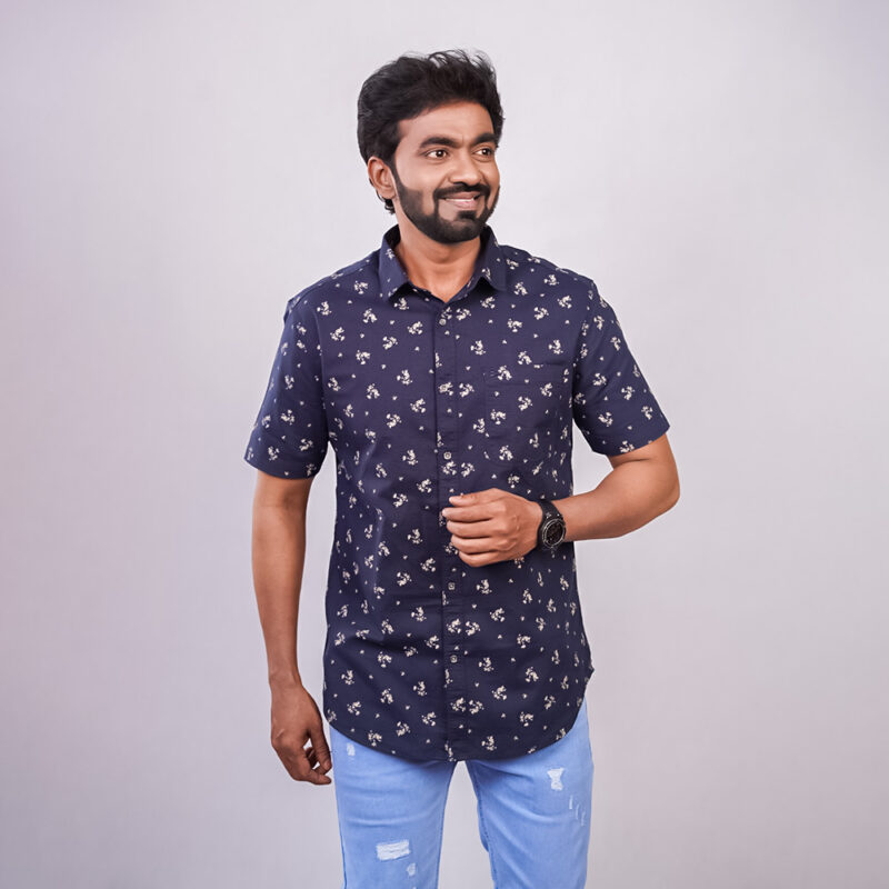 Micro Floral Printed Shirt