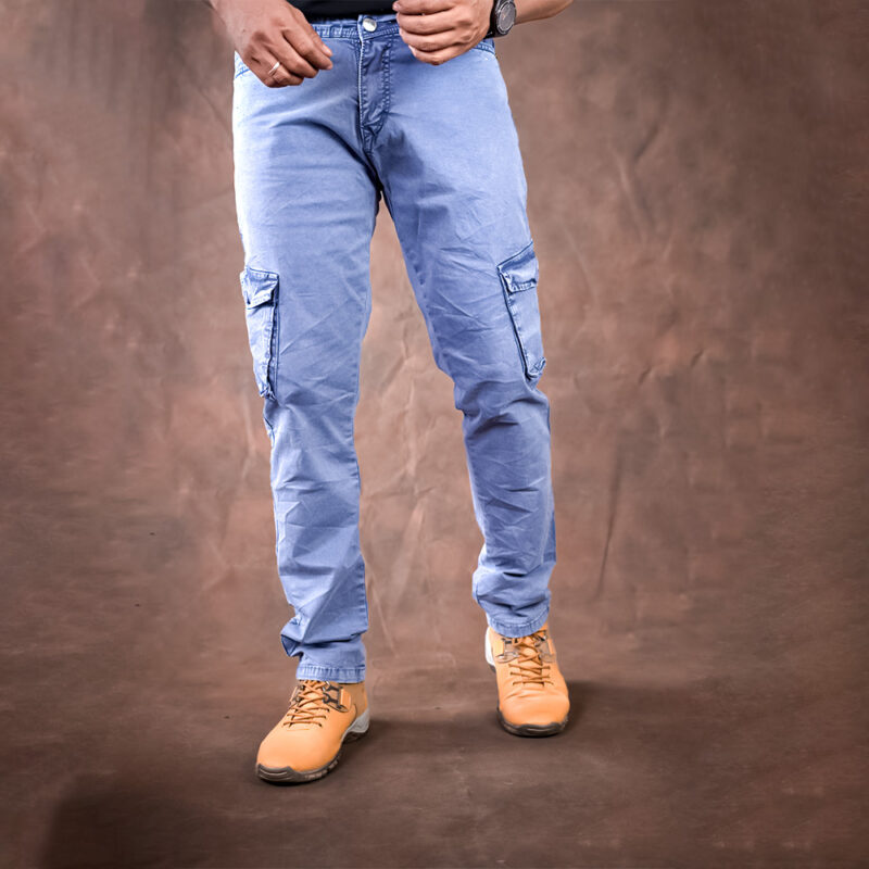 Jeans Cargo Pant - Light Blue