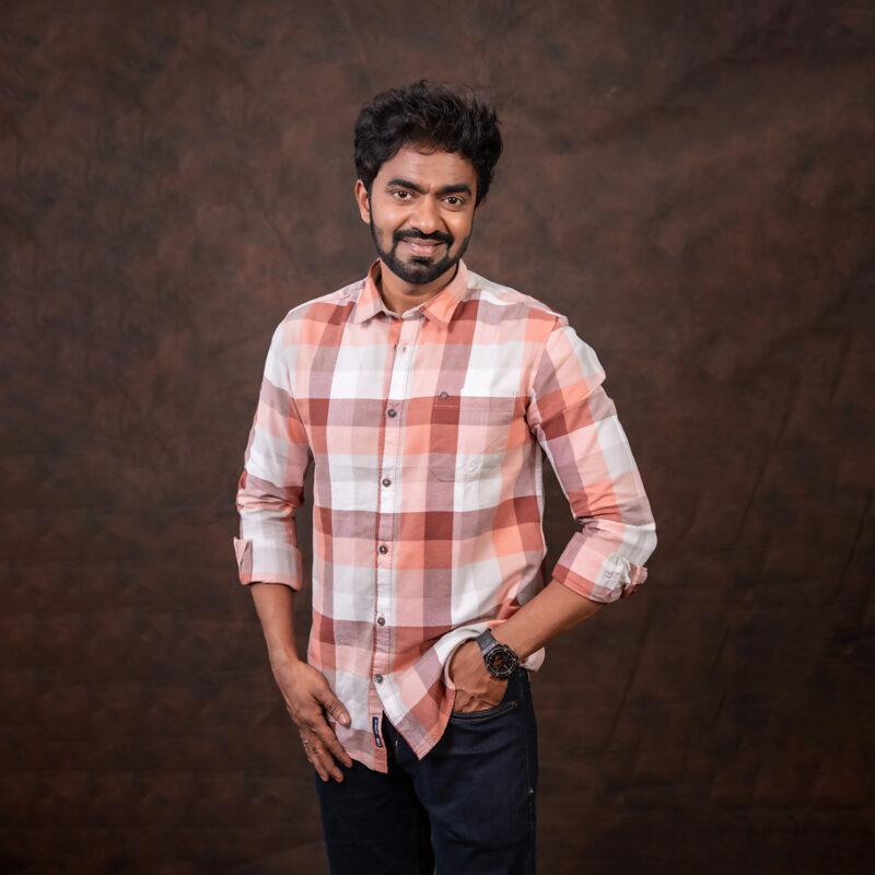 Peach Rust and White Plaid