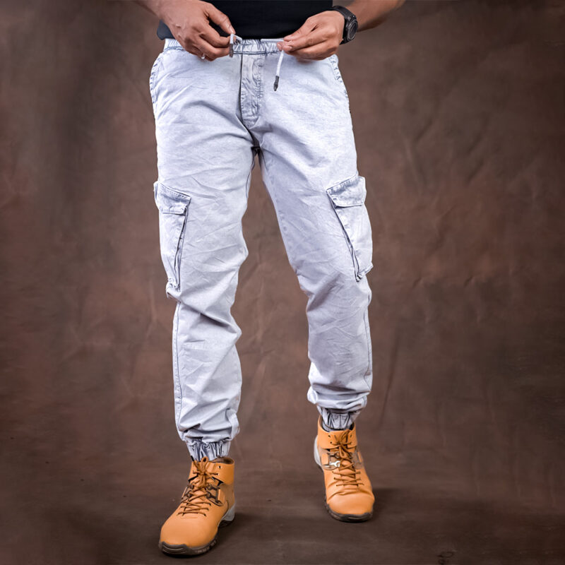 Jeans Cargo Pant - Light Grey