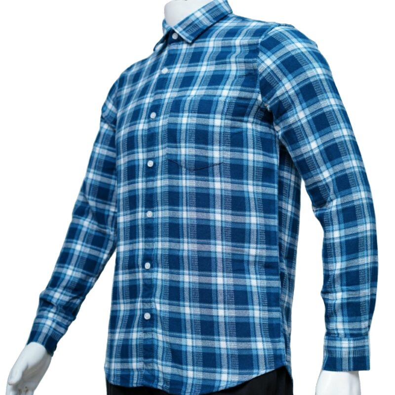 Blue Checkered Full-Sleeve Casual Shirt – Premium Soft Fabric